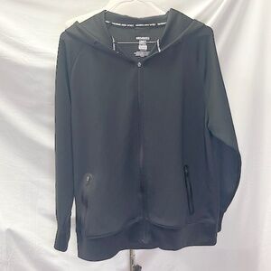 Members Only Sport Black Full Zip Up Hoodie XL